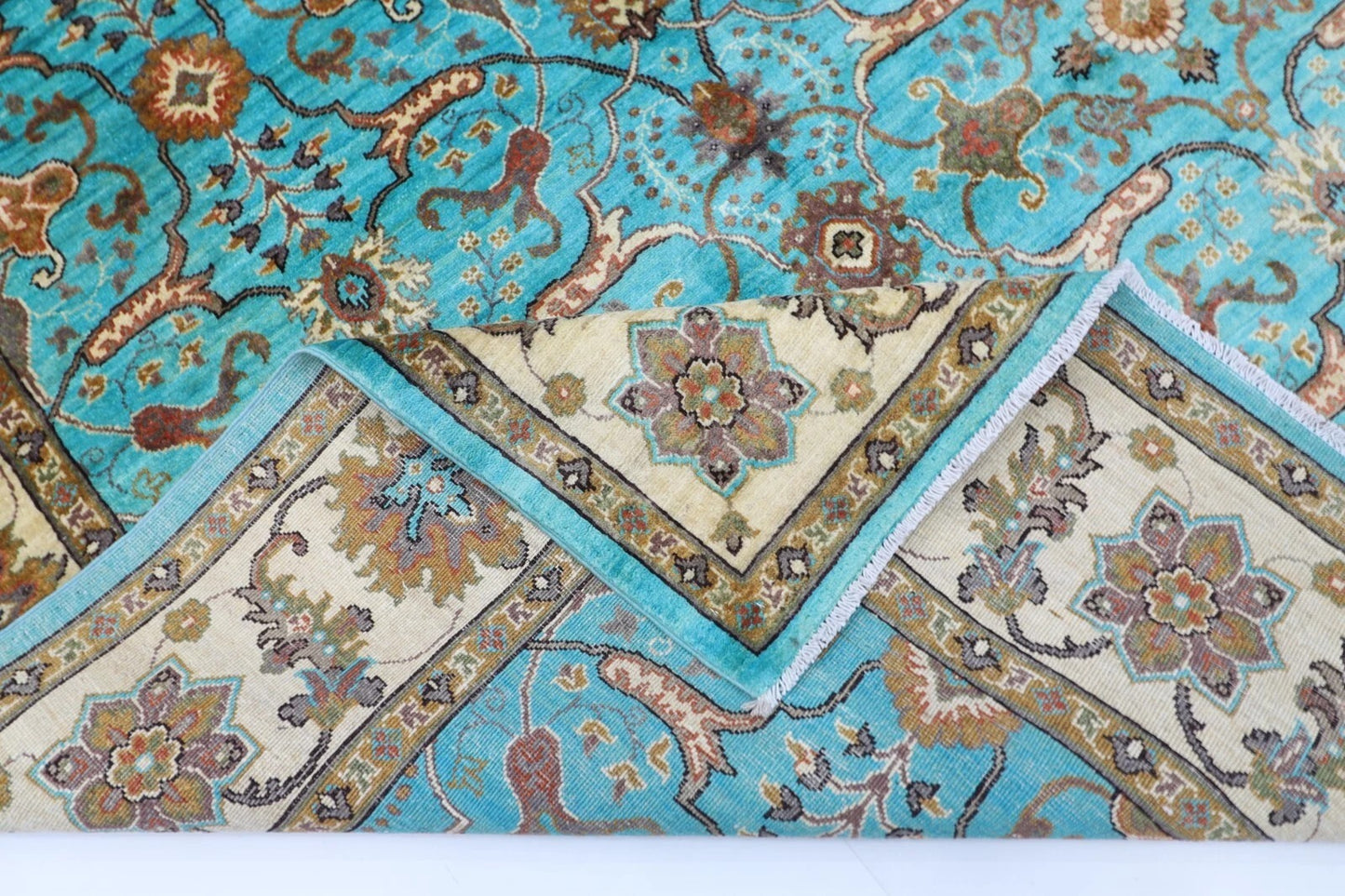 205 x 297 cm | Bidjar Turquoise Afghan Tribal Hand Knotted Carpet