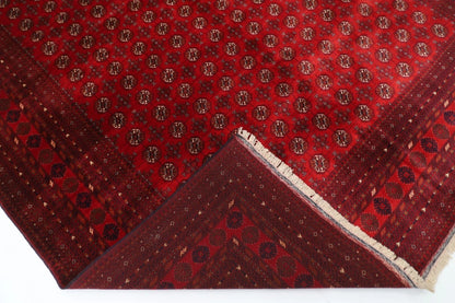 200 x 288 cm | Fine Mori Bokhara Afghan Tribal Hand Knotted Carpet
