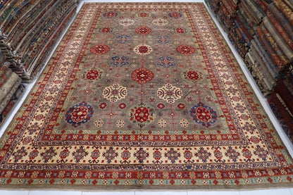 400 x 570 cm | Gray Tribal Large Size Area Rug Hand Knotted Carpet Living Room Rug