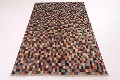 149 x 204 cm | Gabbeh Afghan Tribal Hand Knotted Veg Dye Wool Carpet