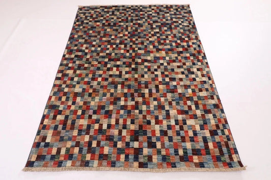 149 x 204 cm | Gabbeh Afghan Tribal Hand Knotted Veg Dye Wool Carpet