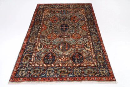 149 x 204 cm | Kerman Afghan Tribal Hand Knotted Veg Dye Wool Carpet