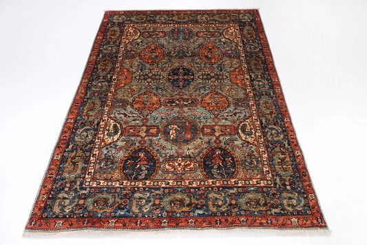 149 x 204 cm | Kerman Afghan Tribal Hand Knotted Veg Dye Wool Carpet