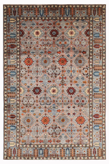 158 x 244 cm | Aryana Afghan Tribal Hand Knotted Veg Dye Wool Carpet