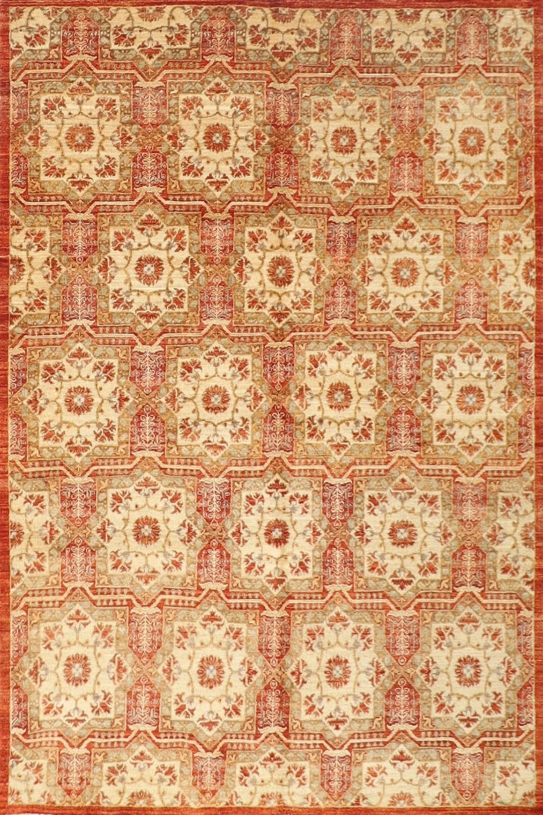 159 x 214 cm | Ziegler Tribal Hand Knotted Veg Dye Wool Carpet