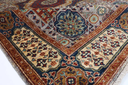 153 x 201 cm | Mamluk Afghan Tribal Hand Knotted Veg Dye Wool carpet