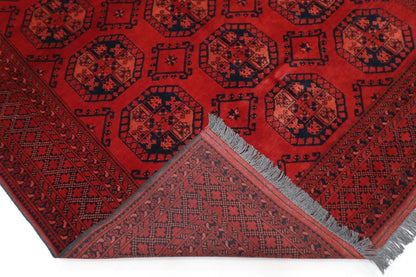 211 x 298 cm | Bokhara Afghan Tribal Hand Knotted Carpet