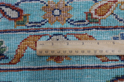 360 x 448 cm | Aryana Turquoise Afghan Tribal Hand Knotted Carpet