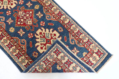 80 x 312 cm | Kazak Afghan Tribal Hand Knotted Wool Runner