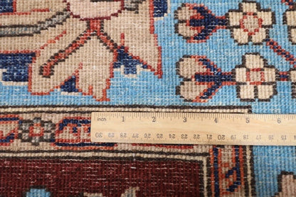 182 x 275 cm | Floral Brown Afghan Tribal Hand Knotted Veg Dye Wool Carpet