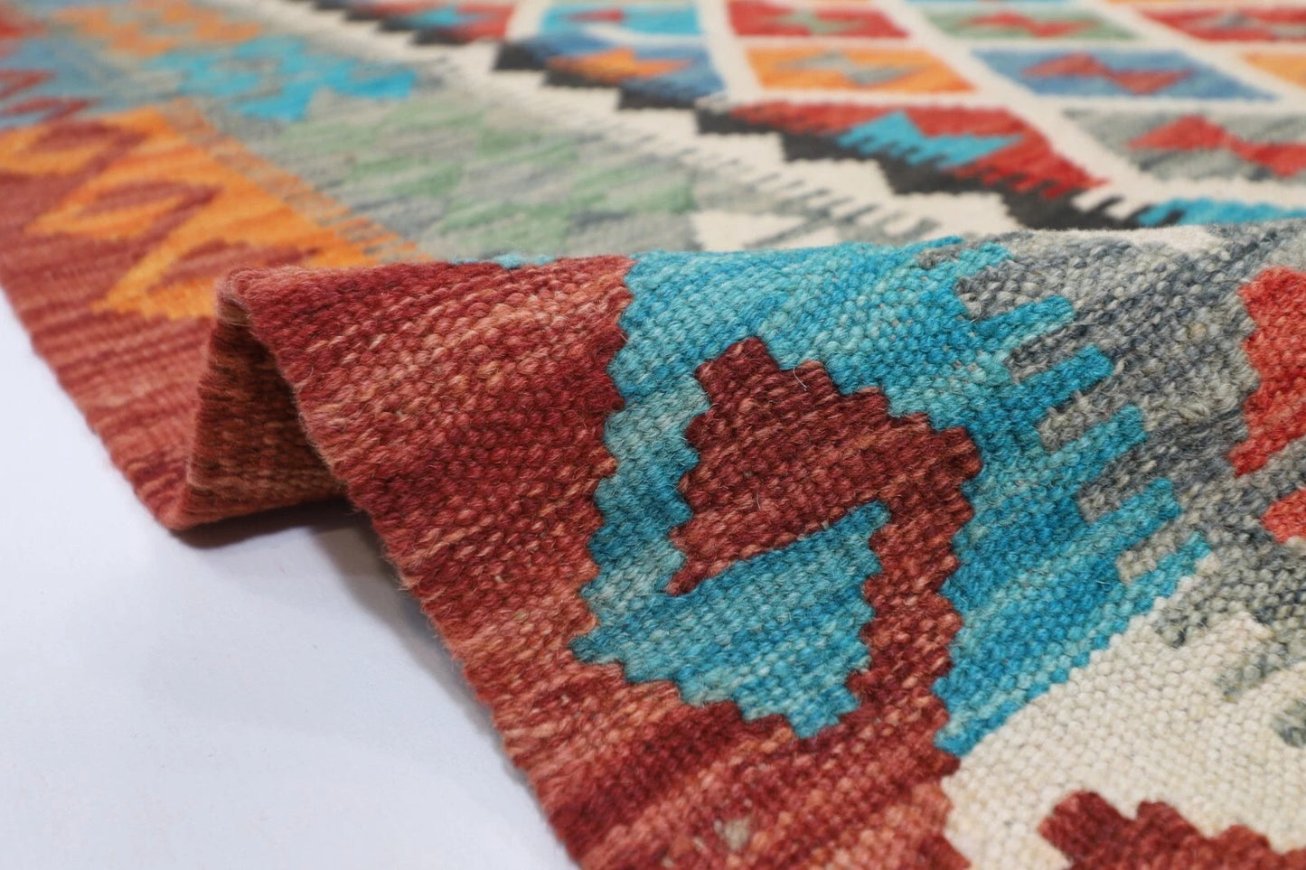 155 x 202 cm | Kilim Afghan Tribal Hand Knotted Veg Dye Wool carpet