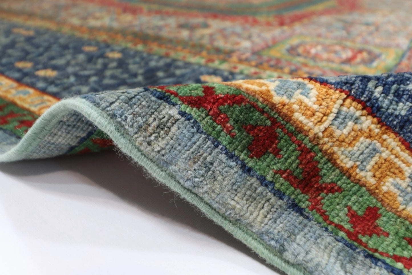 174 x 246 cm | Mamluk Afghan Tribal Hand Knotted Veg Dye Wool Carpet