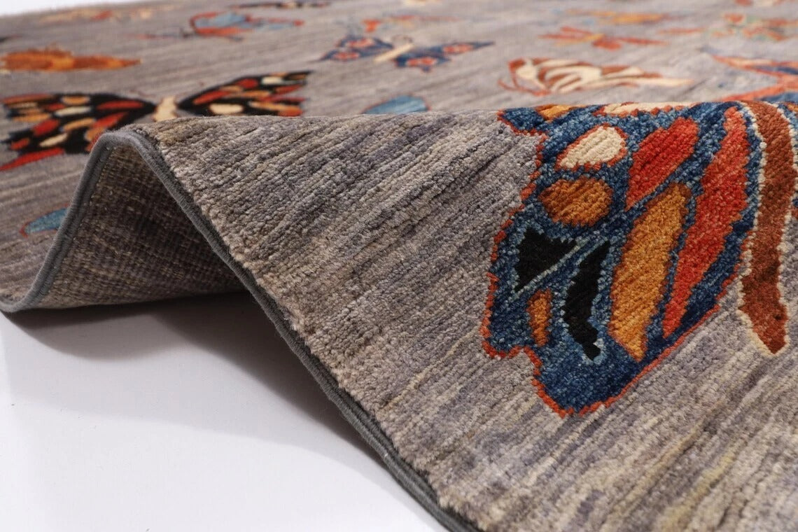 249 x 300 cm | Butterflies Afghan Tribal Hand Knotted Carpet