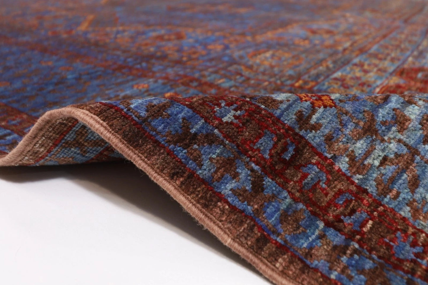 174 x 245 cm | Mamluk Afghan Tribal Hand Knotted Veg Dye Wool Carpet
