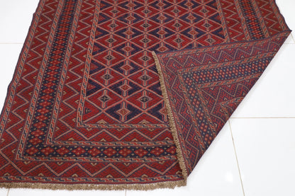 202 x 265 cm | Flat Weaved Carpet Kilim Afghan Tribal Hand Knotted Carpet