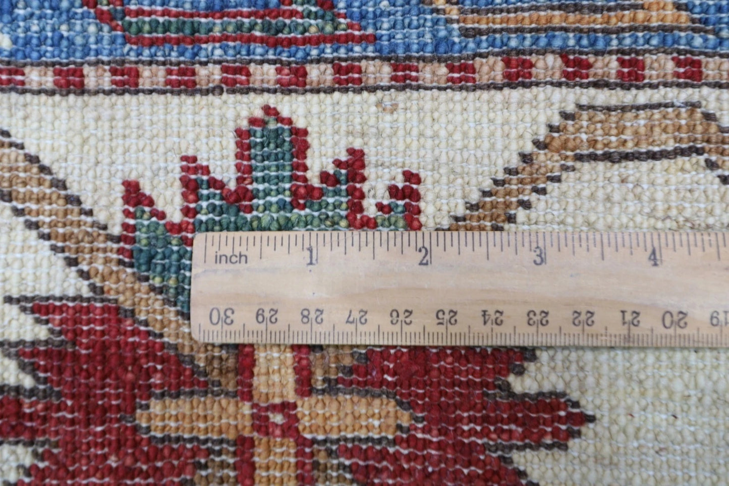 168 x 241 cm | Kazak Afghan Tribal Hand Knotted Veg Dye Wool Carpet
