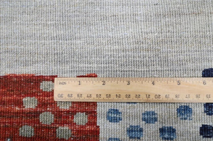 191 x 266 cm | Landscape Gabbeh Afghan Tribal Hand Knotted Veg Dye Wool Carpet