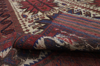 188 x 266 cm | Barjesta Flat Weaved Afghan Tribal Hand Knotted Wool Carpet kilim