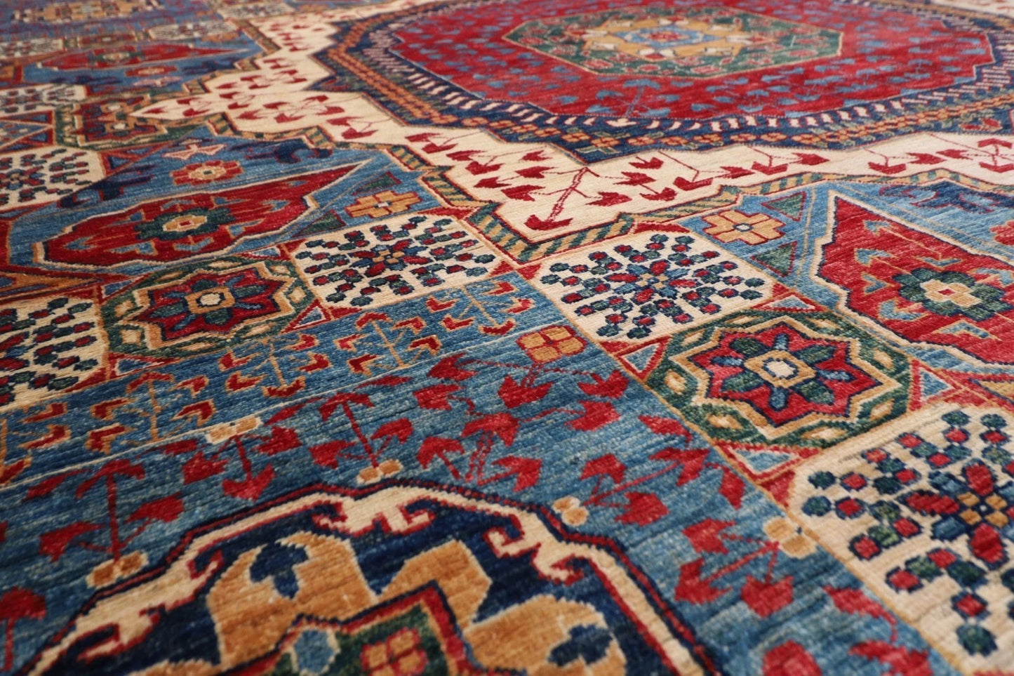374 x 543 cm | Mamluk Afghan Tribal Hand Knotted Carpet