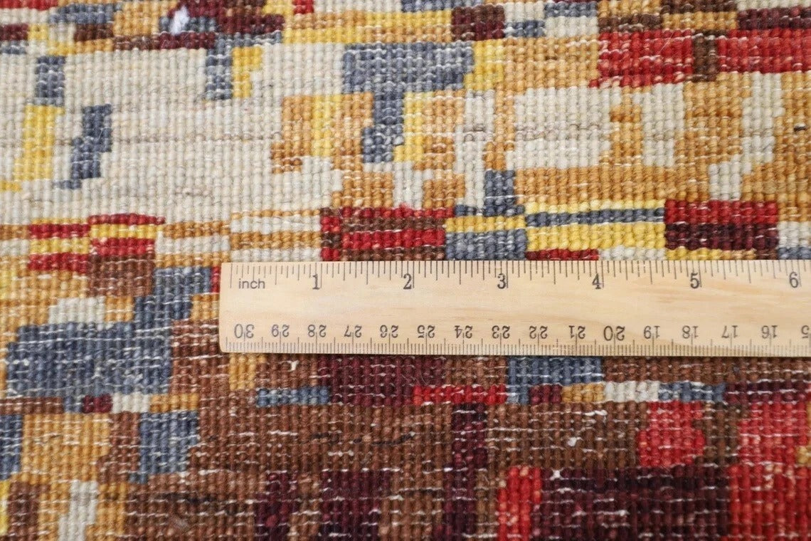 271 x 362 cm | Abstract Mamluk Afghan Hand Knotted Carpet