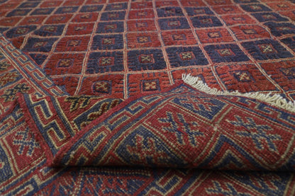 196 x 248 cm | Vintage Afghan Tribal Hand Knotted Veg Dye Wool Carpet