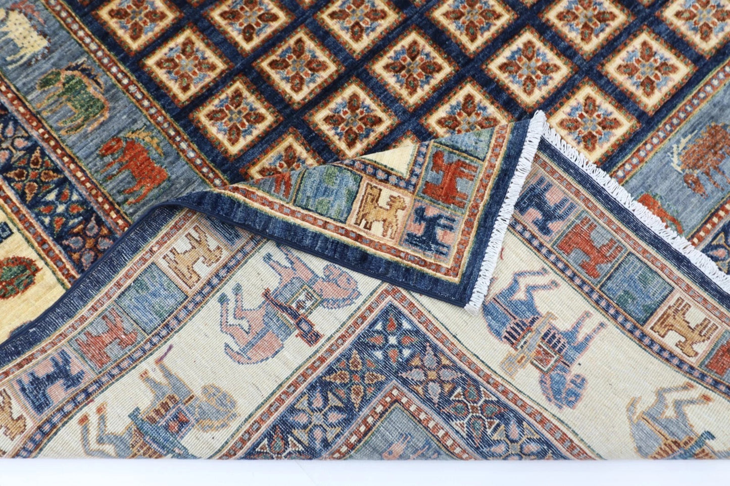 200 x 297 cm | Pazyryk Afghan Tribal Hand Knotted Carpet