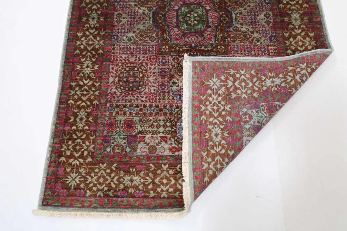 129 x 183 cm | Mamluk Afghan Tribal Hand Knotted Veg Dye Wool carpet