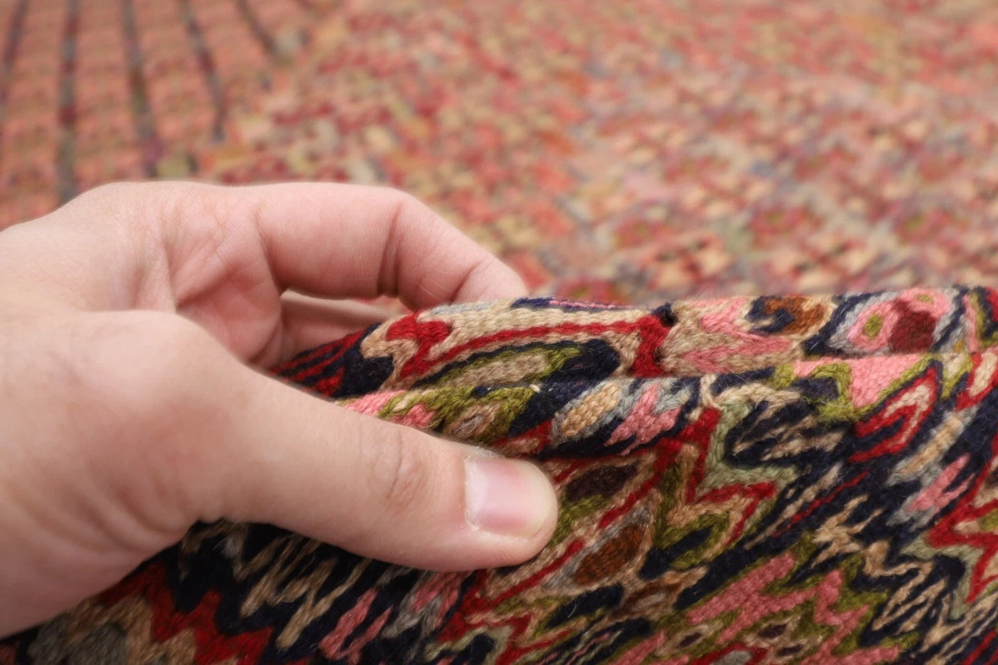 205 x 293 cm | Sumak Flat Weaved Kilim Afghan Tribal Hand Knotted Carpet