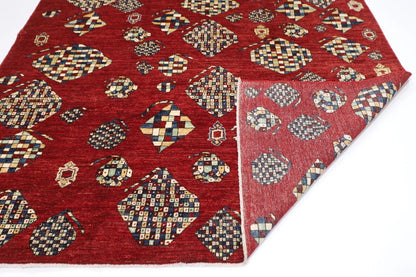 250 x 296 cm | Pomegranate Afghan Tribal Hand Knotted Carpet