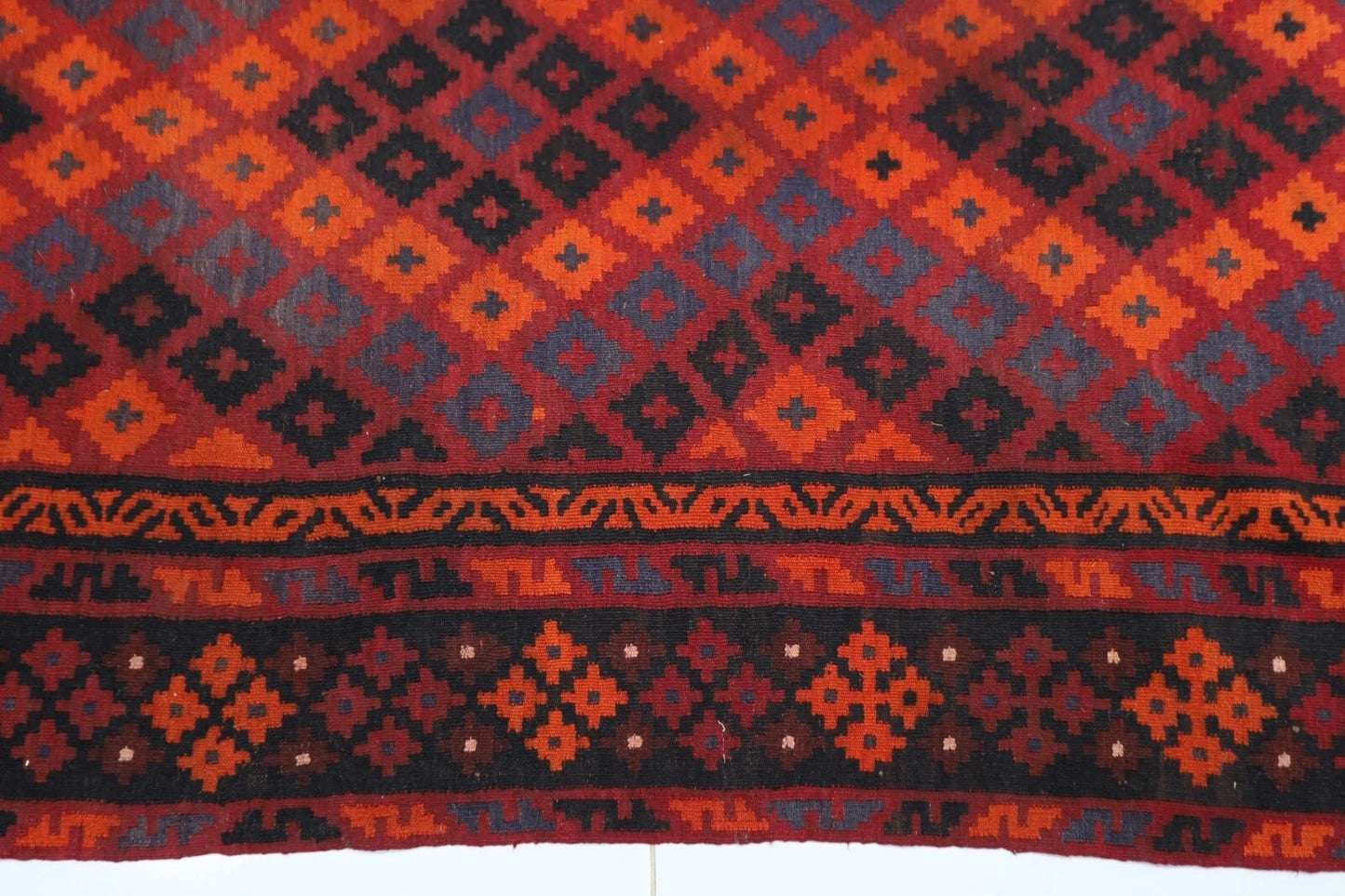 172 x 337 cm | Flat Weaved Afghan Tribal Hand Knotted Kilim