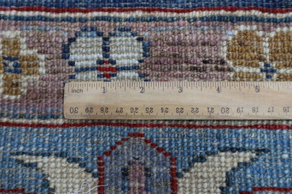 276 x 362 cm | Oushak Navy Afghan Tribal Hand Knotted Carpet