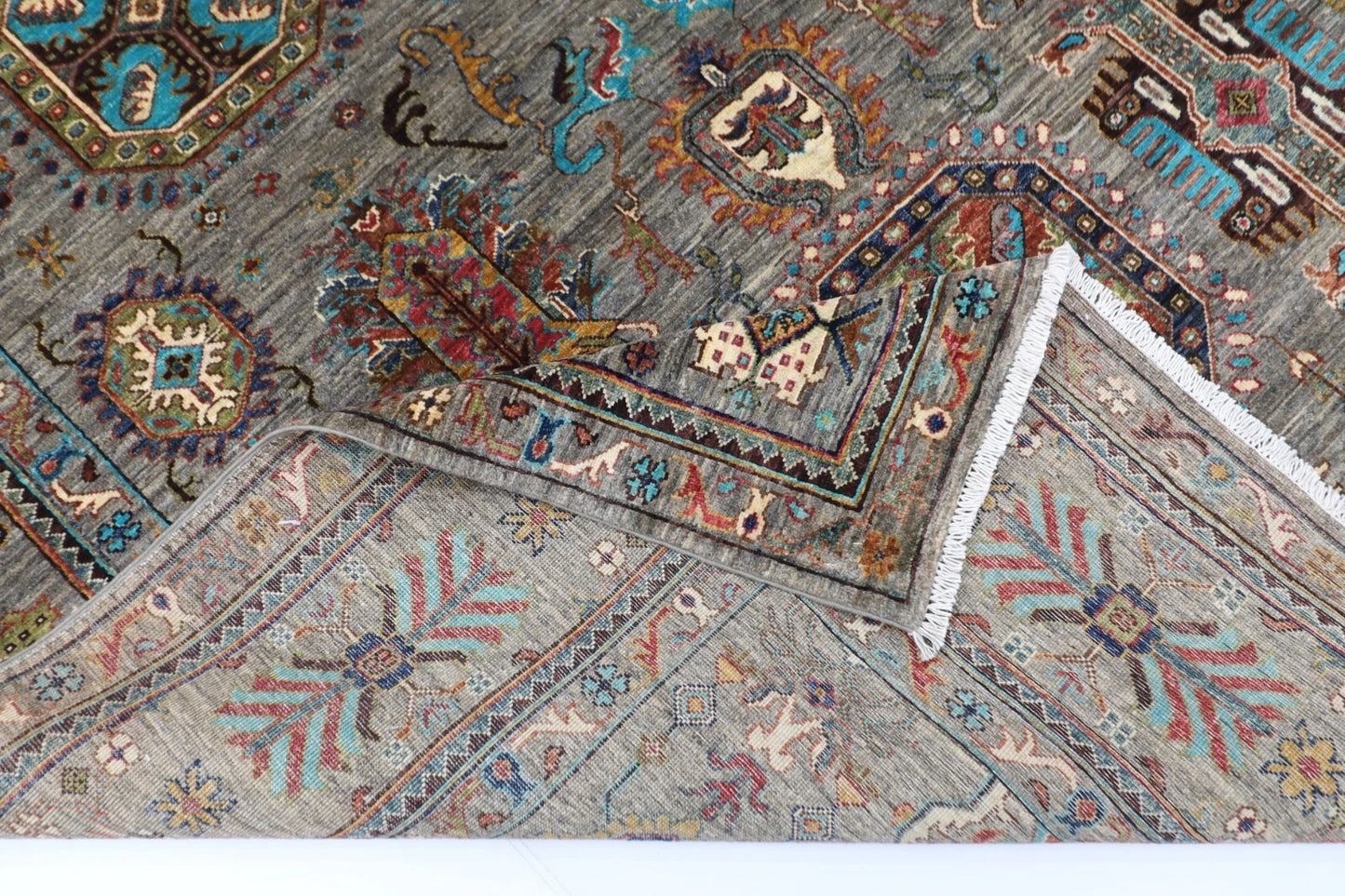 207 x 293 cm | Waziri Afghan Tribal Hand Knotted Carpet