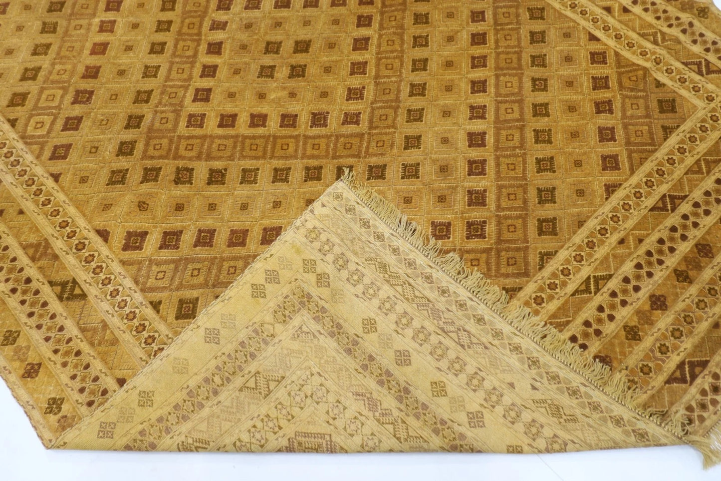 208 x 276 cm | Flat Weaved Carpet Kilim Afghan Tribal Hand Knotted Carpet