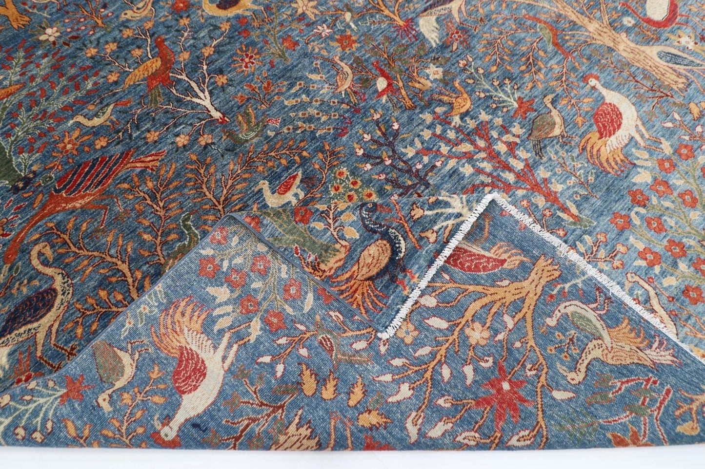 245 x 304 cm | Birds Afghan Tribal Hand Knotted Carpet