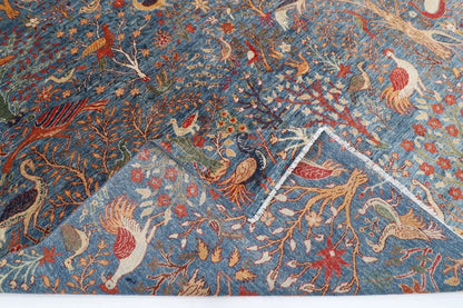 245 x 304 cm | Birds Afghan Tribal Hand Knotted Carpet
