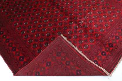 200 x 291 cm | Fine Mori Bokhara Afghan Tribal Hand Knotted Carpet