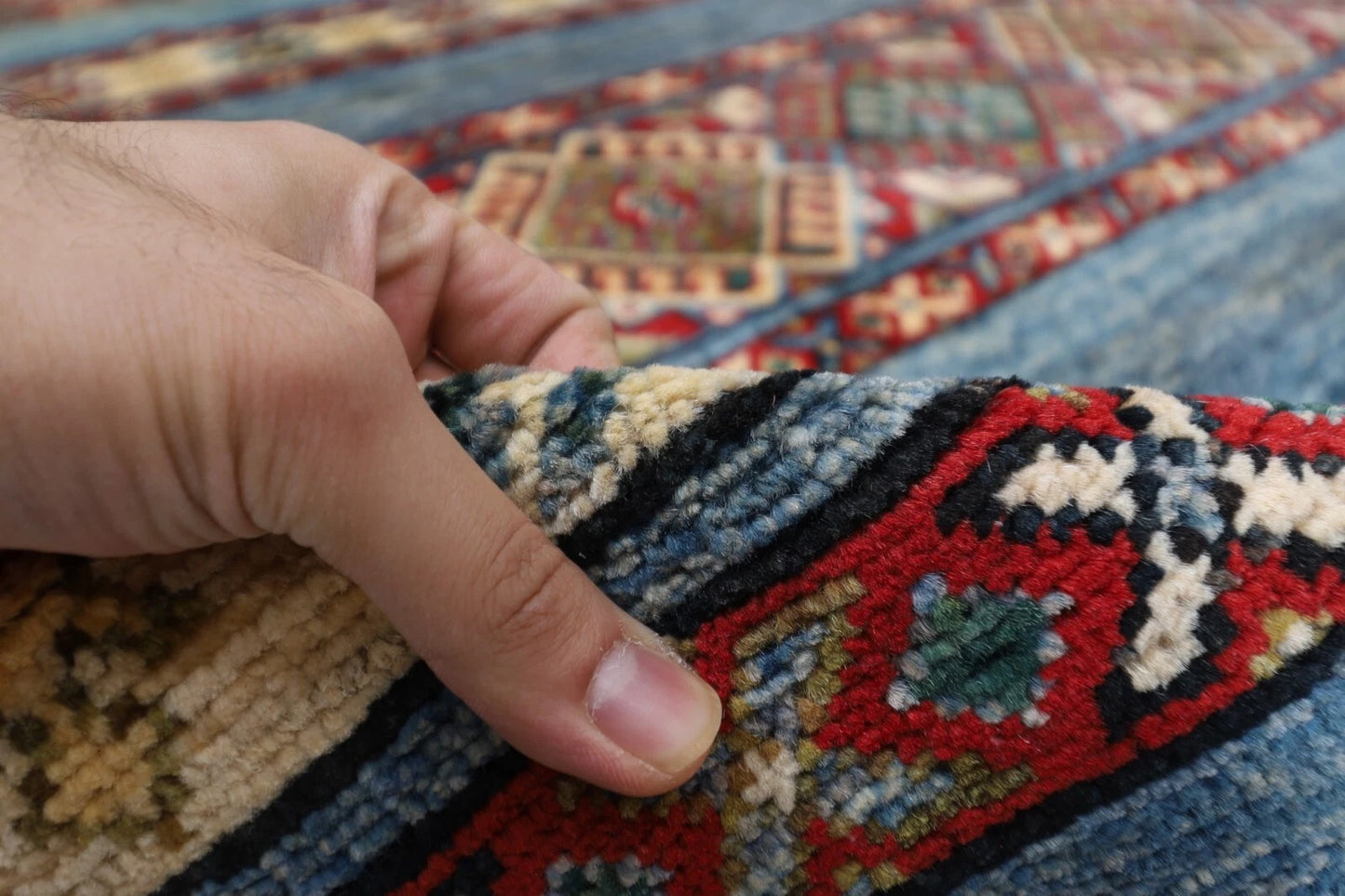 170 x 250 cm | Khorjun Afghan Tribal Hand Knotted Veg Dye Wool Carpet