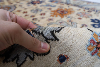 180 x 278 cm |  Bidjar Beige Afghan Tribal Hand Knotted Veg Dye Wool carpet