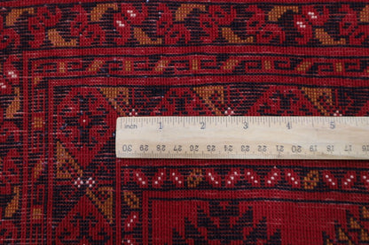 199 x 276 cm | Fine Mori Bokhara Afghan Tribal Hand Knotted Carpet