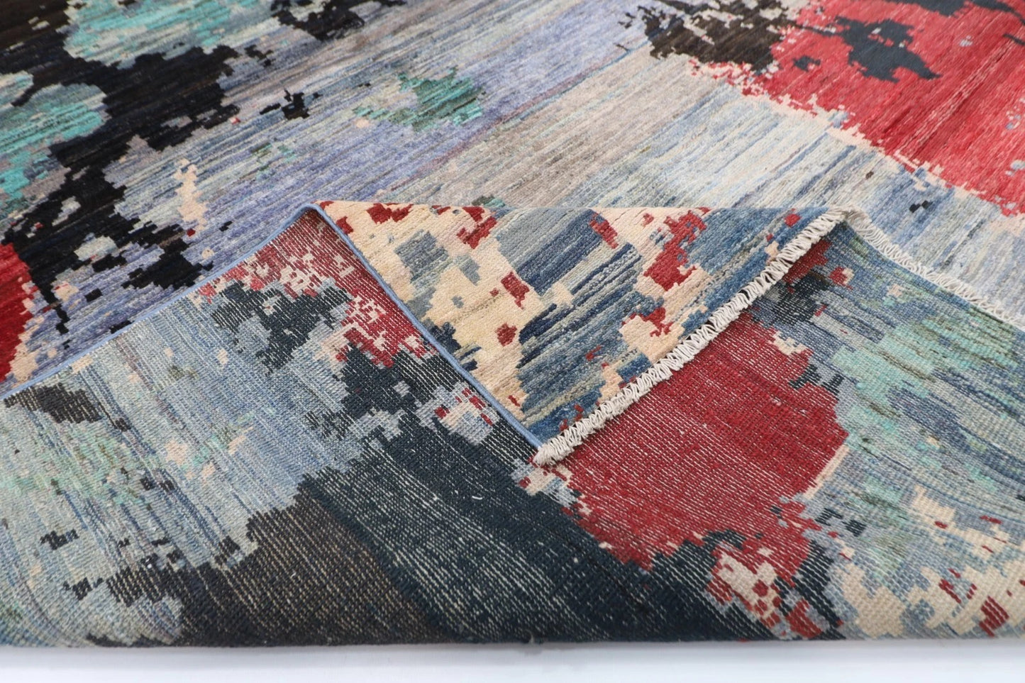 197 x 288 cm | Abstract Afghan Tribal Hand Knotted Carpet