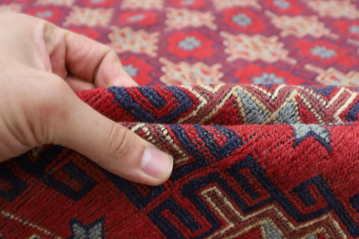 217 x 305 cm | Sumak Afghan Tribal Hand Knotted Kilim