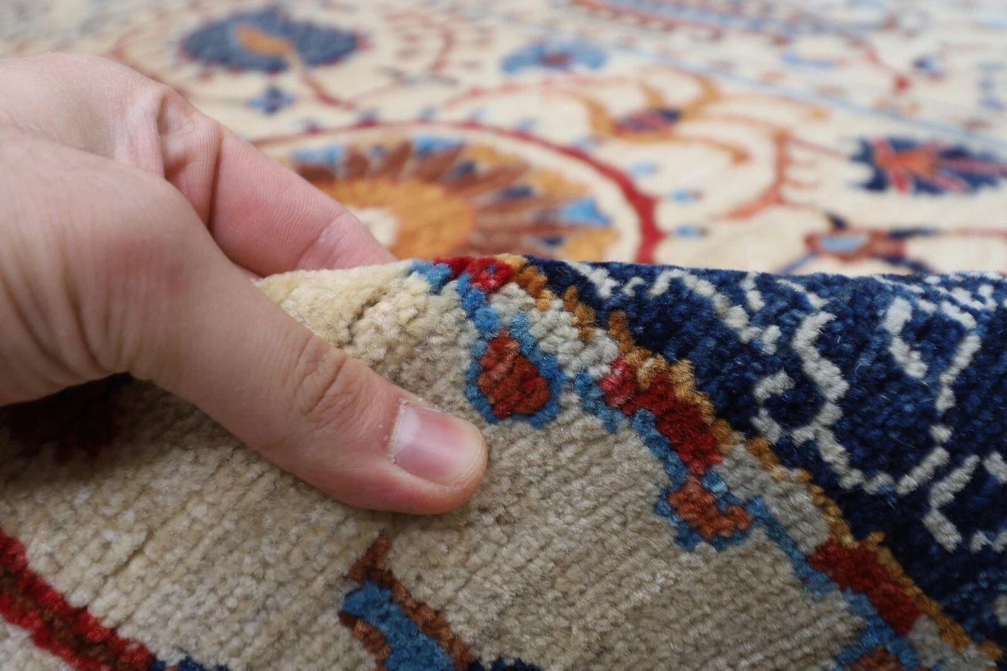 184 x 268 cm |  Suzani Beige Afghan Tribal Hand Knotted Veg Dye Wool carpet