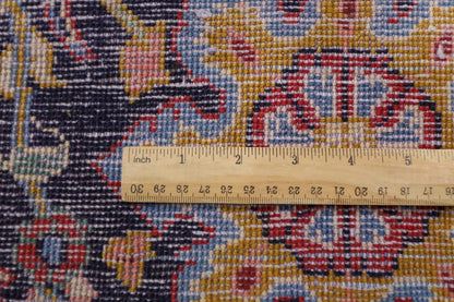 302 x 479 cm | Red Geometric Large Size Area Rug Hand Knotted Carpet Blue Color Rug