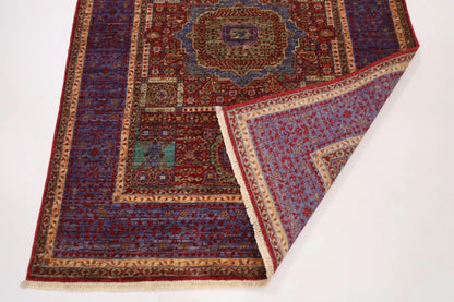 134 x 172 cm | Mamluk Afghan Tribal Hand Knotted Veg Dye Wool carpet