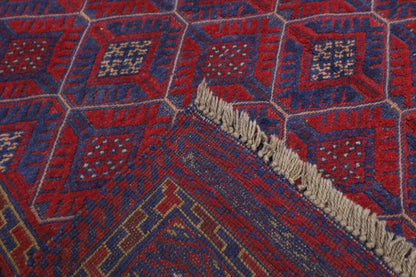 206 x 276 cm | Vintage Flat Weaved Carpet Kilim Afghan Tribal Hand Knotted Carpet