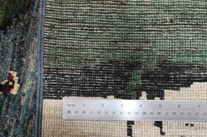 247 x 303 cm | Landscape Gabbeh Afghan Tribal Hand Knotted Carpet