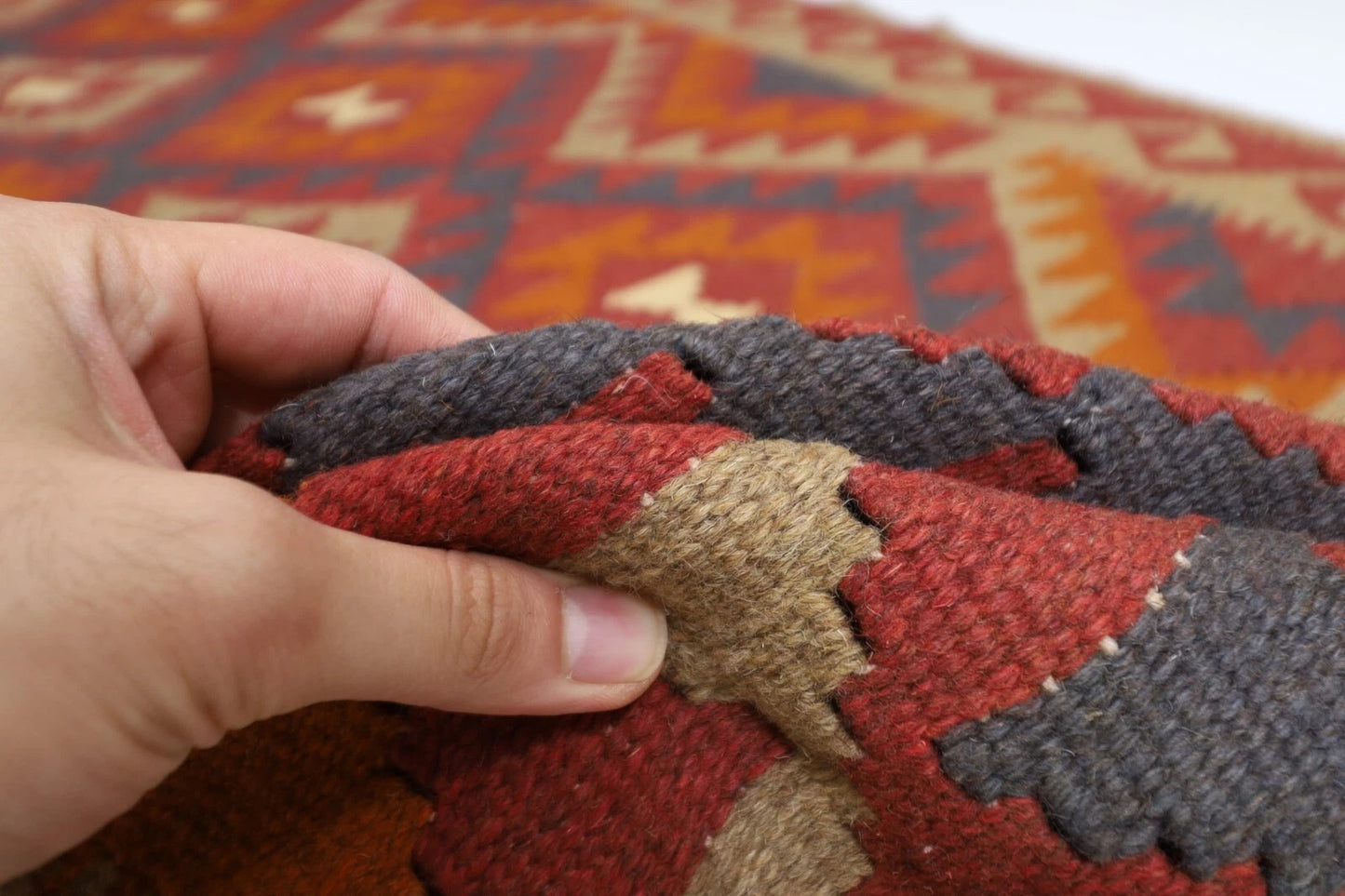 144 x 244 cm | Flat Weave Afghan Tribal Hand Knotted Veg Dye Wool Carpet