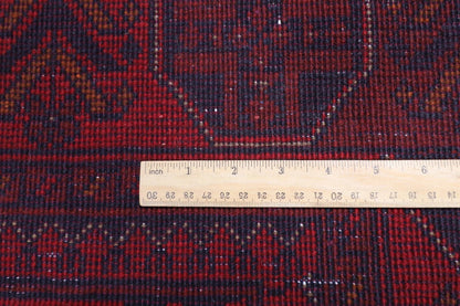 174 x 233 cm | Bokhara Afghan Tribal Hand Knotted Veg Dye Wool Carpet