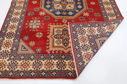 203 x 280 cm | Kazak Afghan Tribal Hand Knotted Carpet