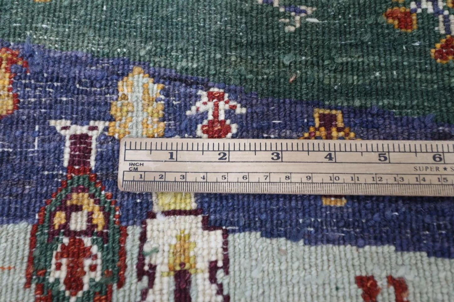118 x 172 cm | Landscape Afghan Tribal Hand Knotted Veg Dye Wool carpet